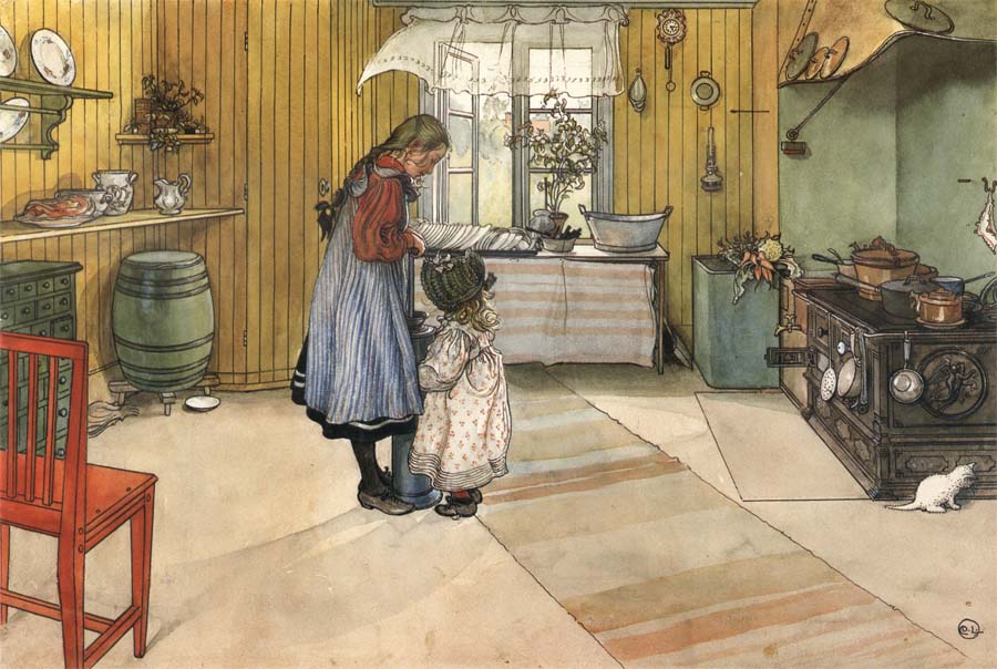 Carl Larsson The Kitchen